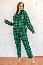 Женская пижама "Классика" 1971-Ф / Зеленый