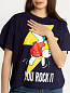 Женская футболка "Oversize" арт. к1242тс / Темно-синий