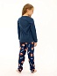 Детская пижама "Лисята" арт. дк242тс / Темно-синий