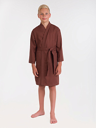 Детский халат вафельный Шоколадный HVKD8708